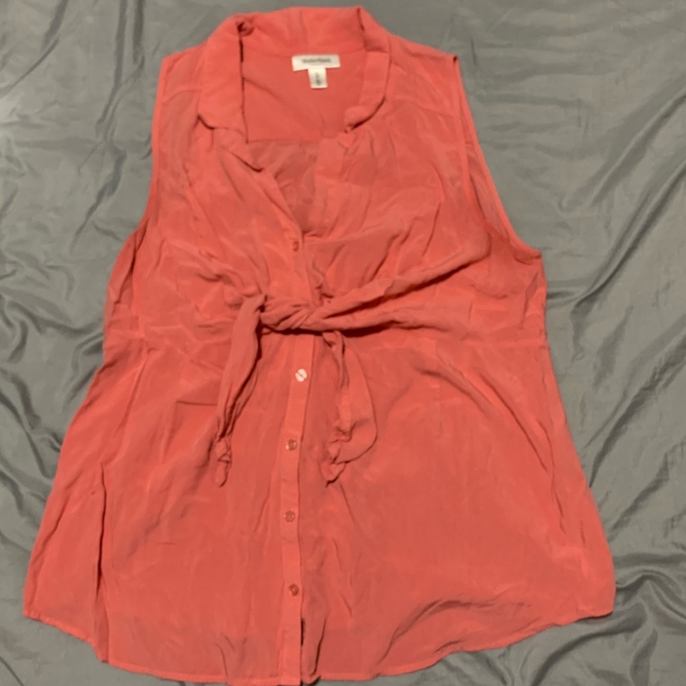 Motherhood Maternity tie front blouse XL